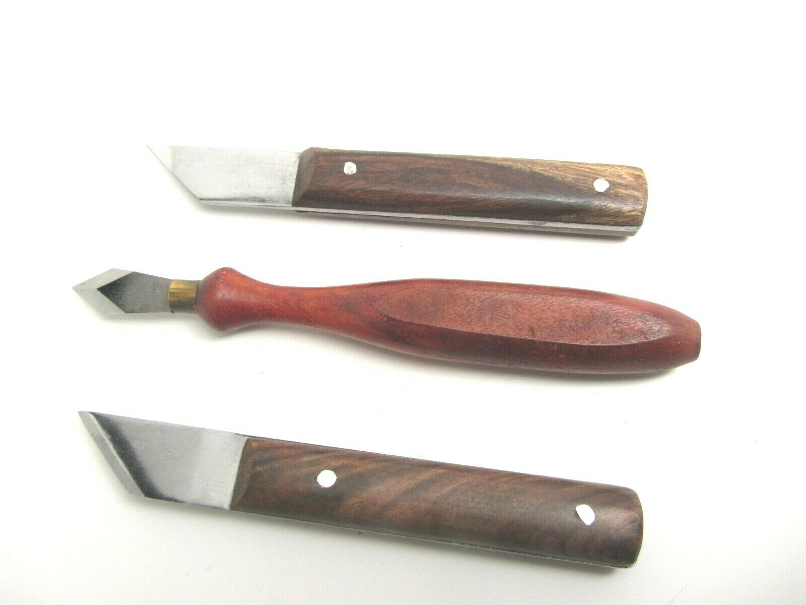 3pc Woodworking Woodcarving Carpenters Marking Striking Knives Angled